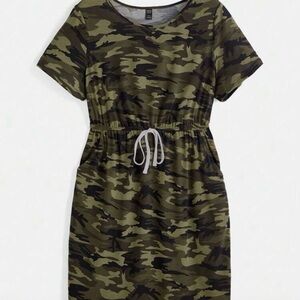 SHEIN Camouflage Dress - Green and Black